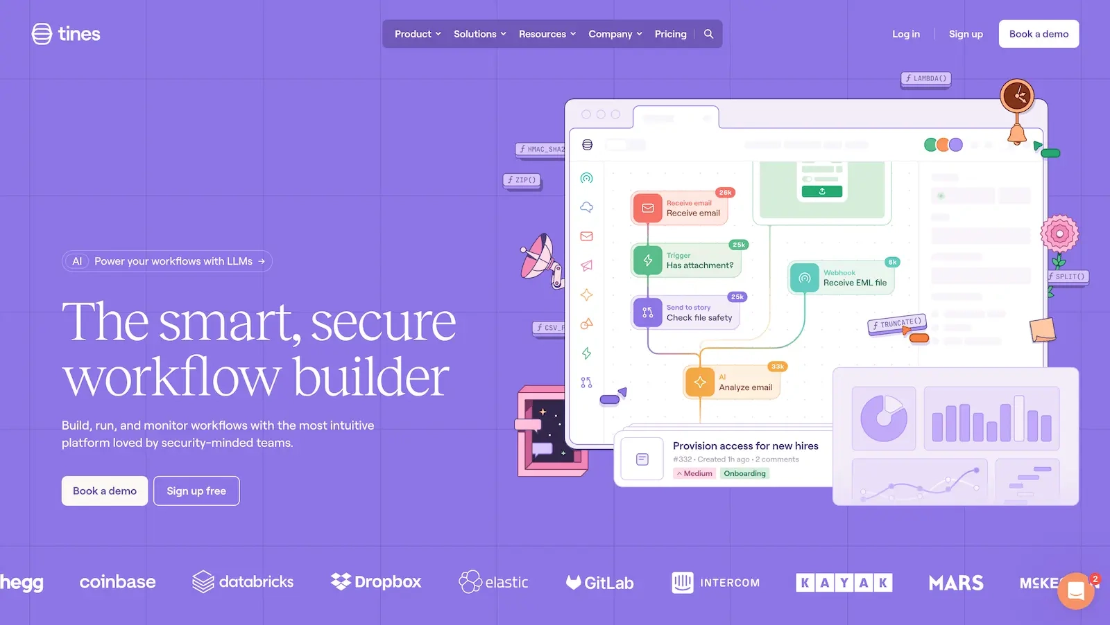 Tines homepage screenshot